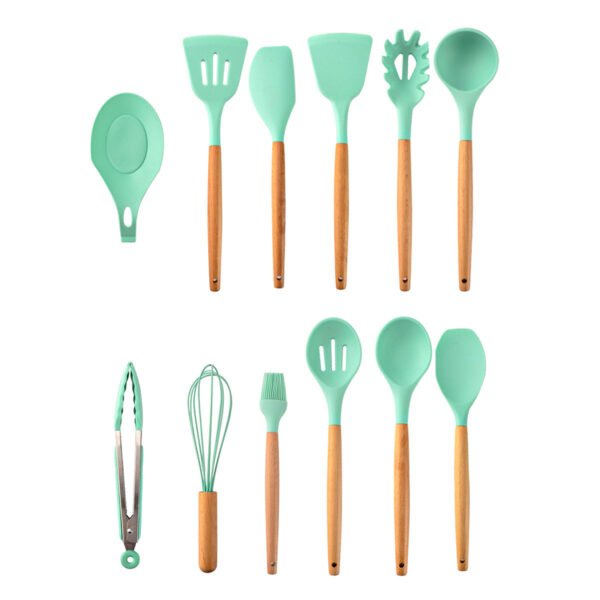 Set de 13 Utensilios de Silicona con Portautensillos