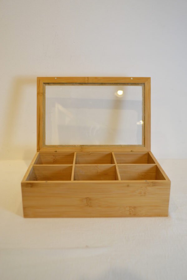 Caja de Té Bamboo 6 Divisiones